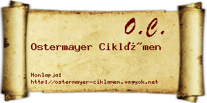 Ostermayer Ciklámen névjegykártya